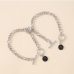 5Hollow Out Chain Alloy Material Couple Bracelet Set