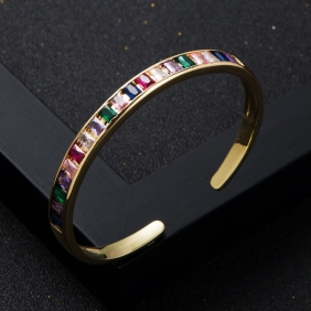 Unisex Zircon Copper Bracelets For Women