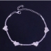 4 Heart Rhinestone Sexy Design Women Anklet