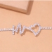 6 Irregular Rhinestone Heart  Anklet For Women