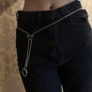  Metal Chain Patch Letter Belt Chain