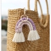 6 New Weave Crystal  Tassel Rainbow Bag Accessories