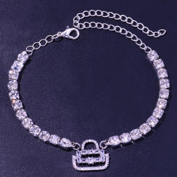 Cute Casual Bag Shape Rhinestone  Anklets For Women