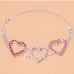 1Cute Contrast Color  Heart Rhinestone  Ladies Anklets