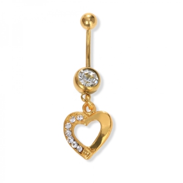 Popular Hollow Out Heart Design Belly Button Chain