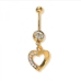 1Popular Hollow Out Heart Design Belly Button Chain