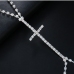 4Sexy Cross Diamond Pendant Chest Chain