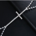 5Sexy Cross Diamond Pendant Chest Chain