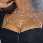 Sexy Hollow Out Round Rhinestone Body Chain
