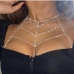 1Sexy Hollow Out Round Rhinestone Body Chain