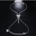 4Sexy Rhinestone Butterfly Tassel U Shape Body Chain