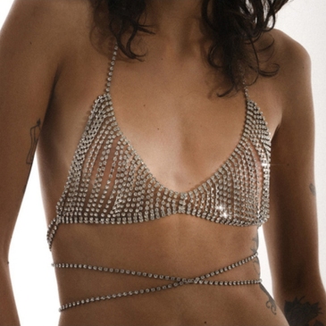 Sexy Rhinestone Women Body Chain