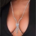 1Sexy Shiny Butterfly X Shaped Chest Chain