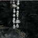 5 Asymmetrical Faux Pearl Tassels Irregular Pendant Earrings