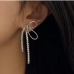 1 Bow Tassels Personality Simple Design Earrings