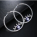 1 Evil Eye Rhinestone Hoop Earrings For Ladies