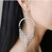 4  Fashion Rhinestone Tassel Drop Earrings