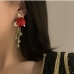 4  Fashion Rose Design Contrast Color Laides Earrings