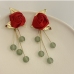 5  Fashion Rose Design Contrast Color Laides Earrings