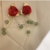 6  Fashion Rose Design Contrast Color Laides Earrings