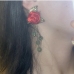 1  Fashion Rose Design Contrast Color Laides Earrings