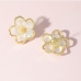 4 Flower Patchwork Design Sweet Korean Style Earrings