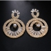 4 Irregular Rhinestone Round Hollow Out Sexy Earrings