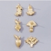 4 Rhinestone Contrast Color Design Geometric Earrings Sets