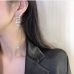 1 Rhinestone Letter Design Korean Style Earrings