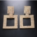 1  Urban Fashion Geometric Square Shape Rhinestone Earrings