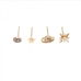 6Casual Faux Pearl Rhinestone Stud Earrings Sets For Women