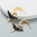 1Chic Easy Matching Titanium Steel  Wings Earrings