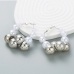 3Designer Chic Faux-Pearl Round Earrings For Women