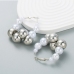 4Designer Chic Faux-Pearl Round Earrings For Women