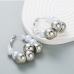 1Designer Chic Faux-Pearl Round Earrings For Women