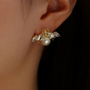 Designer Insects  Faux-Pearl Earrings For Women