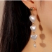 1Elegant Heart Faux Pearl Design Earrings For Women