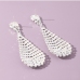 4Exquisite Glittering Hollow Out Drop Earrings