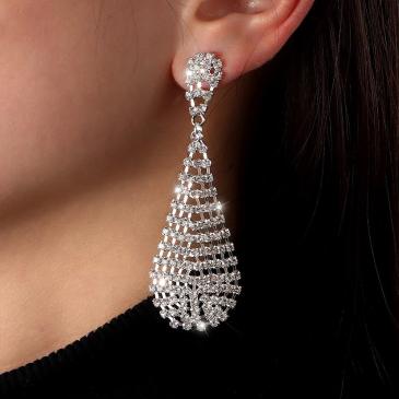 Exquisite Glittering Hollow Out Drop Earrings