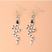 5Fashion Black White Snake Earrings For Ladies