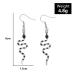 8Fashion Black White Snake Earrings For Ladies