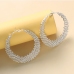 3Fashion Circular Geometric Rhinestone Earrings 