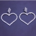 3Fashionable Lovely Heart Rhinestone Ladies Earrings