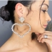 5Fashionable Lovely Heart Rhinestone Ladies Earrings