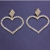 1Fashionable Lovely Heart Rhinestone Ladies Earrings