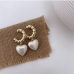 4Faux Pearl Heart Earrings Design