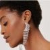1Hot Fashion Exaggerated Wings Rhinestone Tassel Earrings