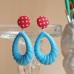 1Lovely Resins Water Drop  Bow Ladies Vintage Clip On Earring