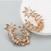 4Multicolored Rhinestone Earrings For Women