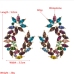 8Multicolored Rhinestone Earrings For Women